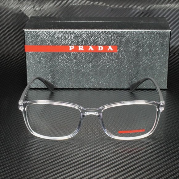 Prada Rossa Transparent 55mm Men's Eyeglasses - Picture 2 of 4